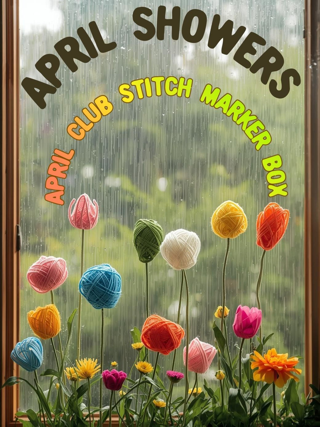 Pre-Order Limited Edition April Showers April 2026 Stitch Marker Club - Crochet and Knitting Gift Box - Stitch Stoppers - Spring