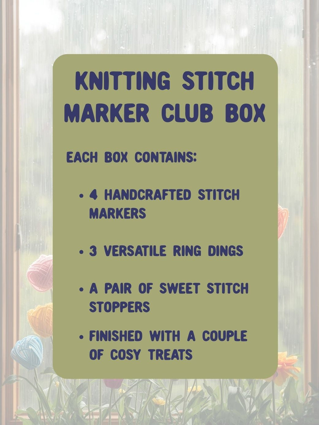 Pre-Order Limited Edition April Showers April 2026 Stitch Marker Club - Crochet and Knitting Gift Box - Stitch Stoppers - Spring