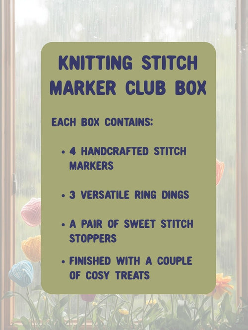 Pre-Order Limited Edition April Showers April 2026 Stitch Marker Club - Crochet and Knitting Gift Box - Stitch Stoppers - Spring