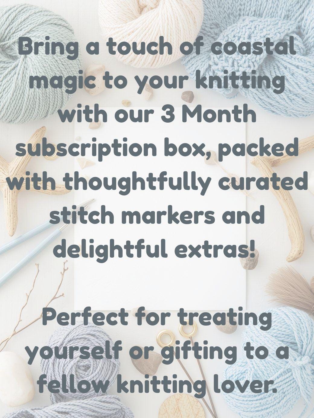 Limited Edition 3 Month Stitch Marker Subscription Box Knitting Gift Box – Stitch Markers, Stitch Stoppers & Seasonal -  Cosy -  Gift