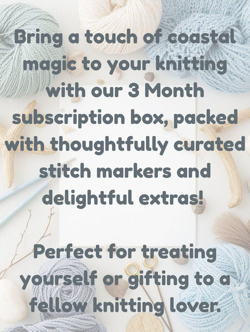 Limited Edition 3 Month Stitch Marker Subscription Box Knitting Gift Box – Stitch Markers, Stitch Stoppers & Seasonal -  Cosy -  Gift