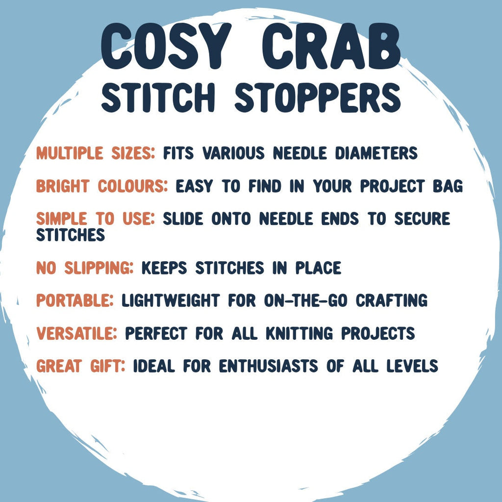 Pair of Stitchy Snowmen Stitch Stoppers – Christmas Needle Stoppers – Silicone – Knitting Notions – Point Protectors – Pack of 2