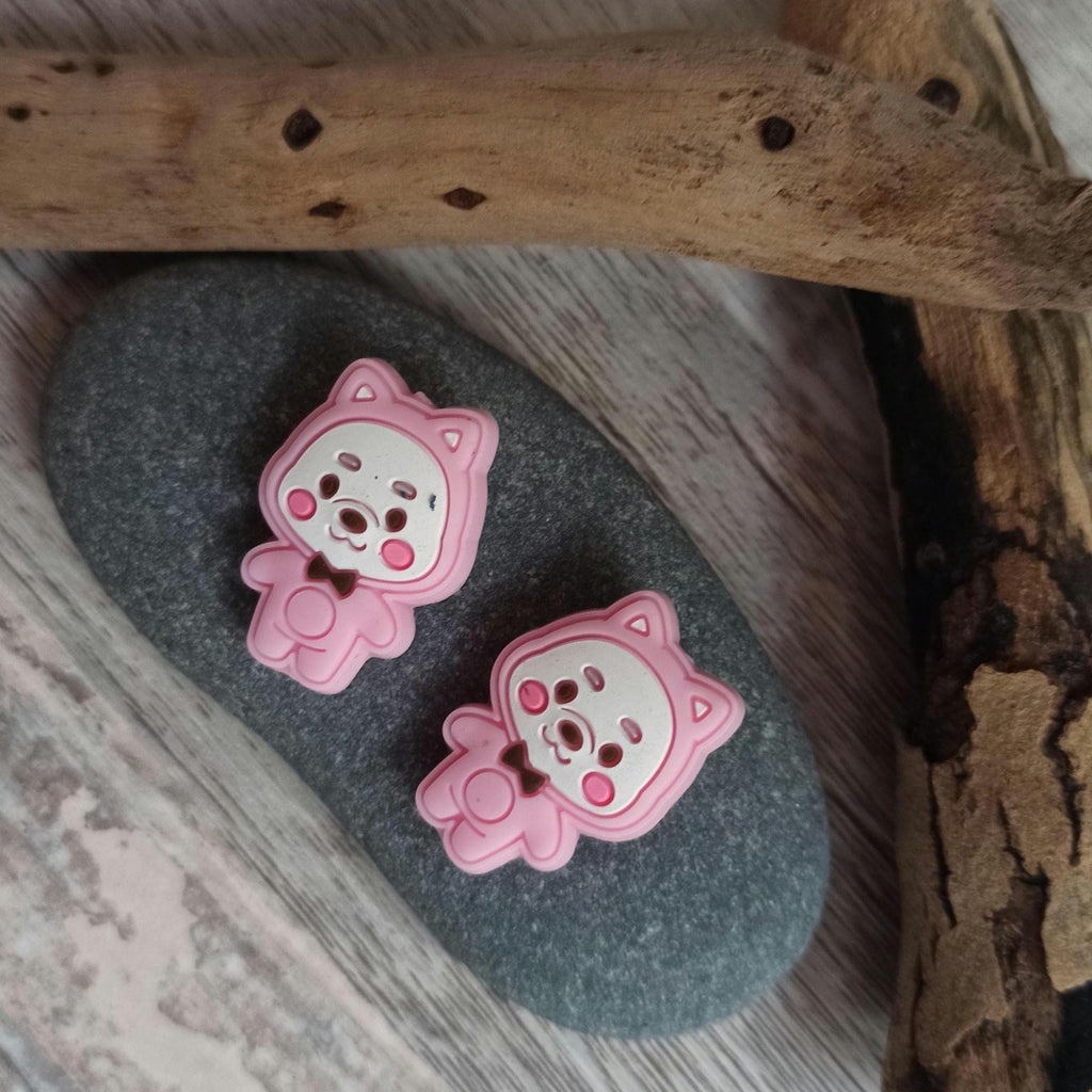 Kitty Cat in a Onesie  Stitch Stoppers in Pink