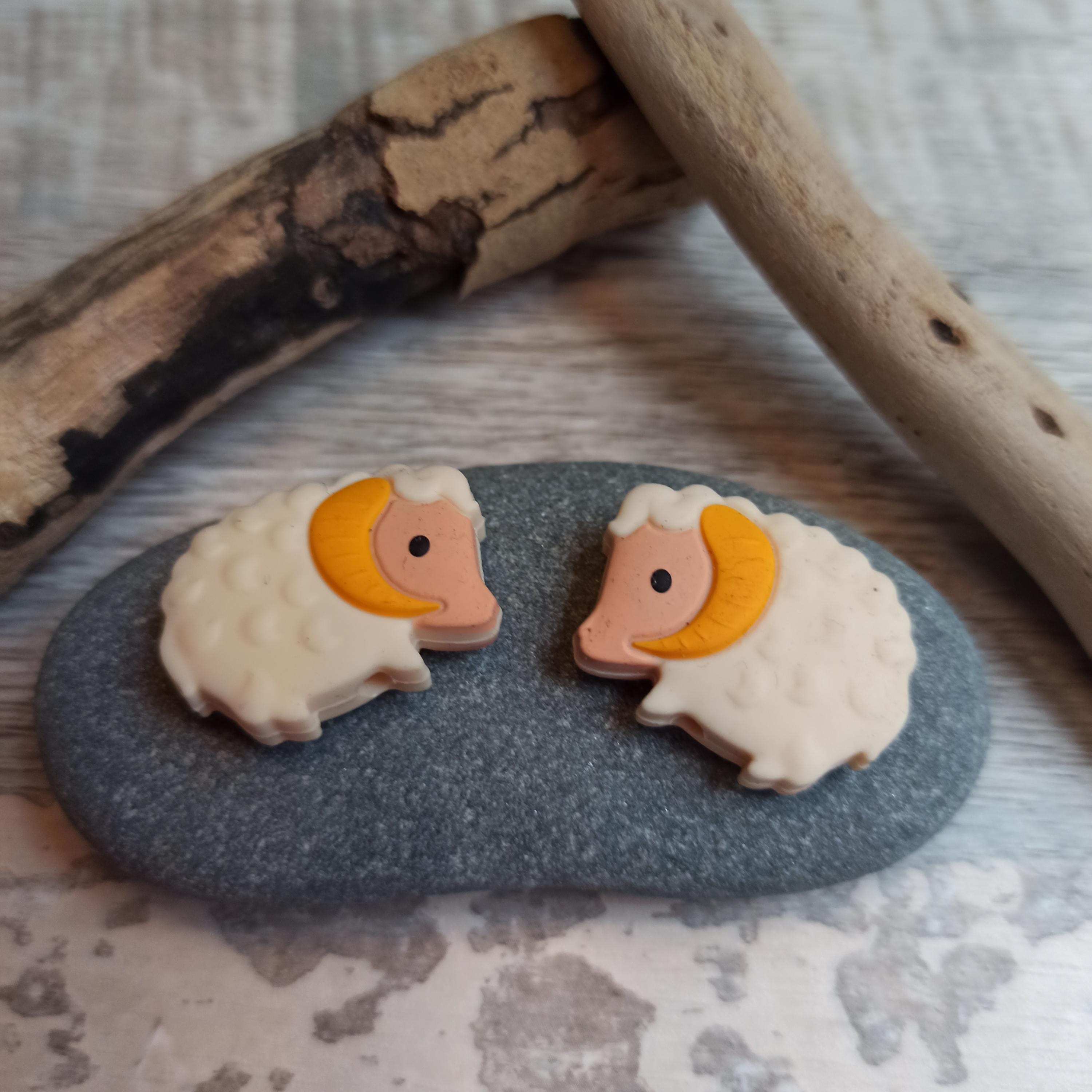 Two Little Mohair Goat Stitch Stoppers