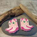 Cowboy Boots - Western - Cow Girl - Yellowstone Pink - Silicone - Knitting - Knits - Yarn- Notions - Point Protectors - Holder