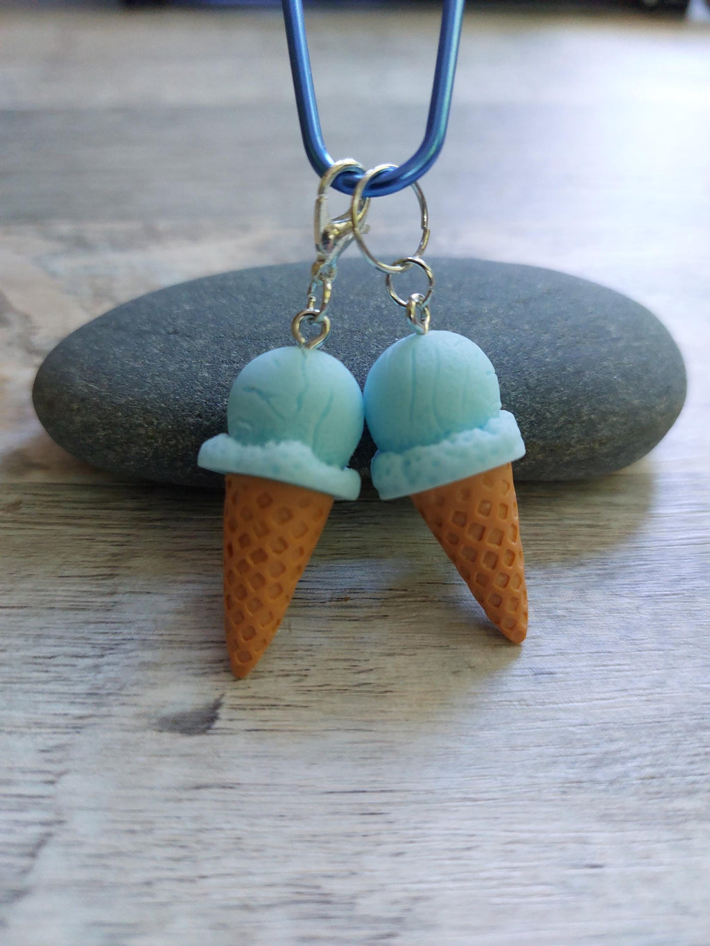 Summer Mint Ice Cream Stitch Marker | Knitting & Crochet Progress Keeper | Cute Beachy Ocean Charm | Yarn Lover Gift