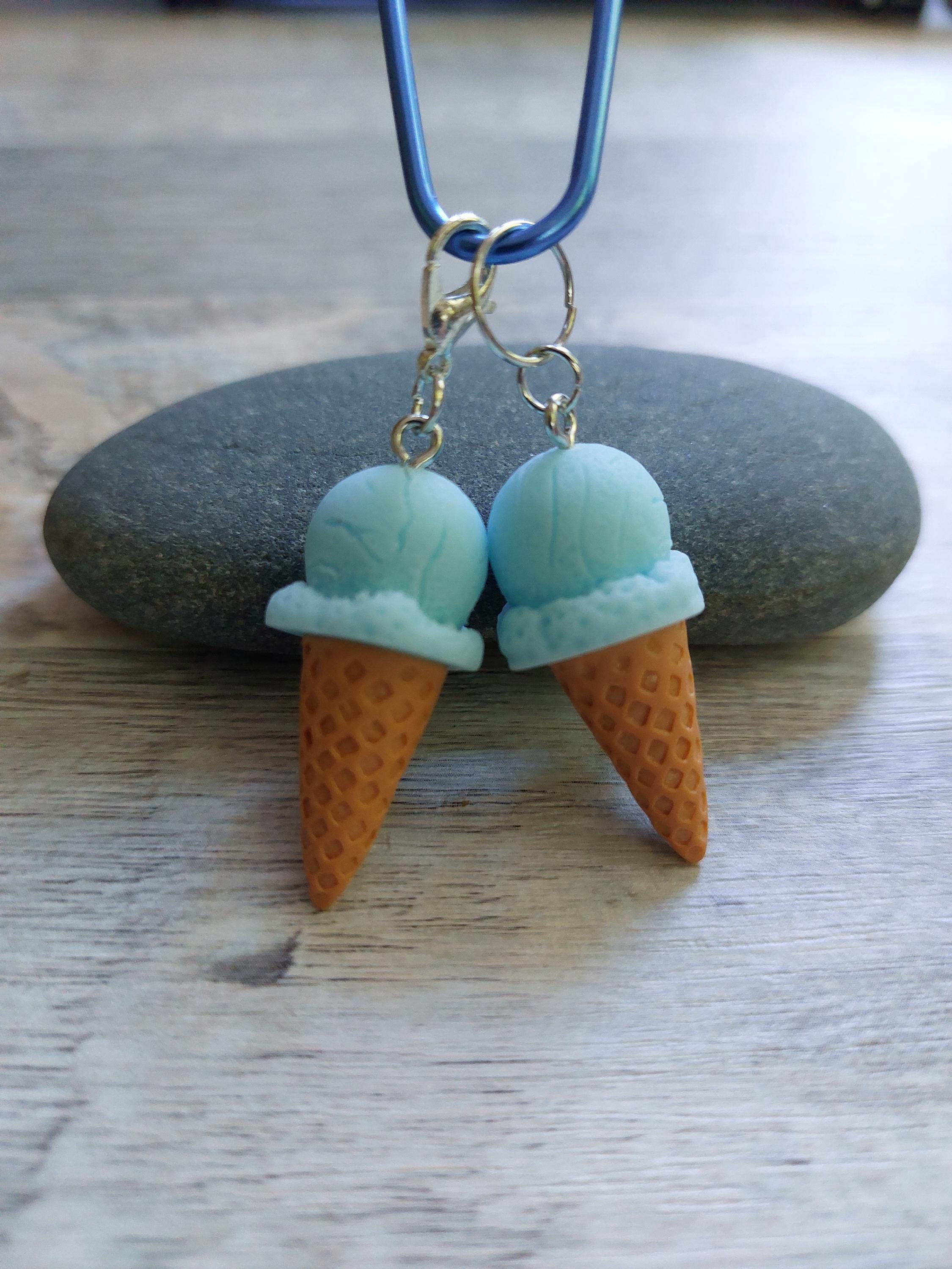 Summer Mint Ice Cream Stitch Marker | Knitting & Crochet Progress Keeper | Cute Beachy Ocean Charm | Yarn Lover Gift