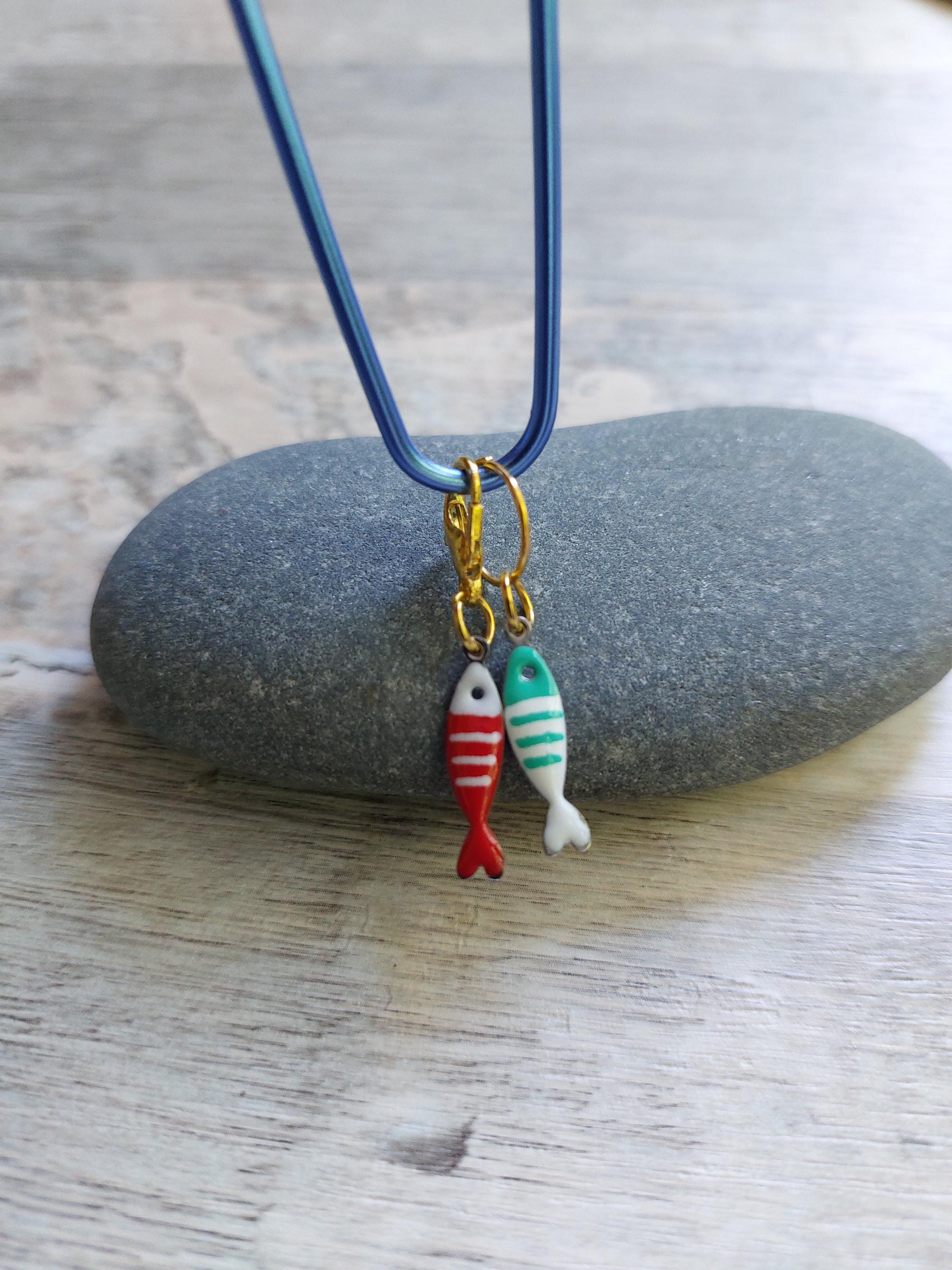 Sardine Stitch Markers for Knitting & Crochet | Coastal Project Keeper Set of 6