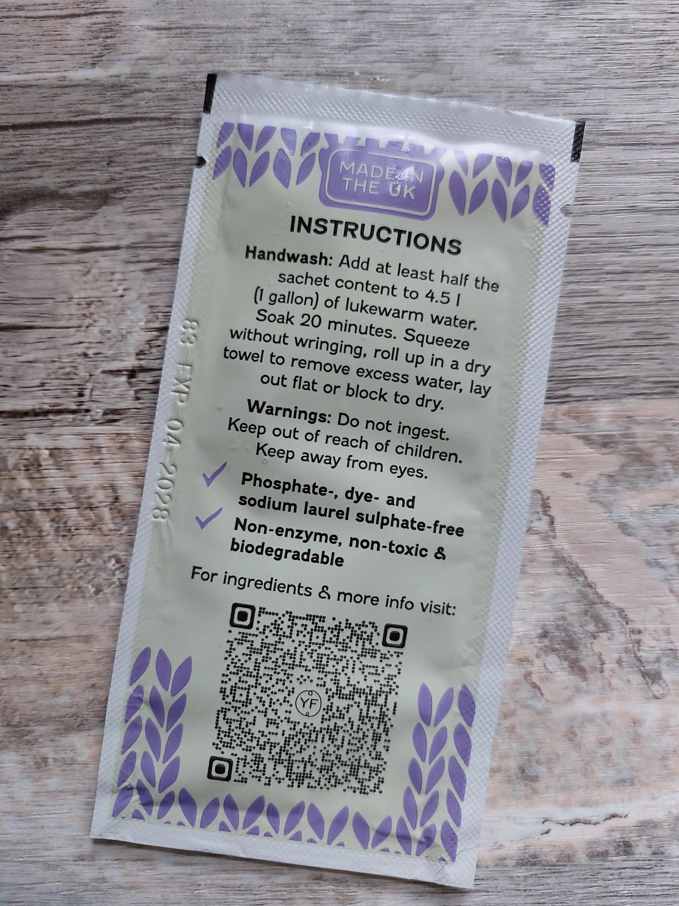 Lavender Wool Wash Sachet