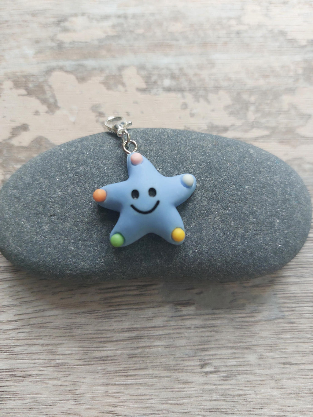 Happy Starfish Stitch Marker for Knitting & Crochet | Coastal Ocean Project Keeper | Cute Beachy Yarn Lover Gift