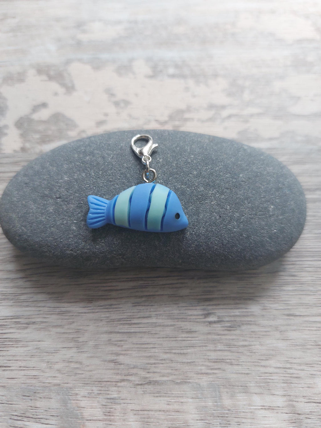 Blue Clownfish Stitch Marker for Knitting & Crochet | Coastal Ocean Project Keeper | Cute Beachy Yarn Lover Gift