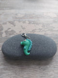 Green Seahorse Stitch Marker for Knitting & Crochet | Coastal Ocean Project Keeper | Cute Beachy Yarn Lover Gift