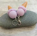 Summer Rum and Raisin or Lavender Ice Cream Stitch Marker | Knitting & Crochet Progress Keeper | Cute Beachy Ocean Charm