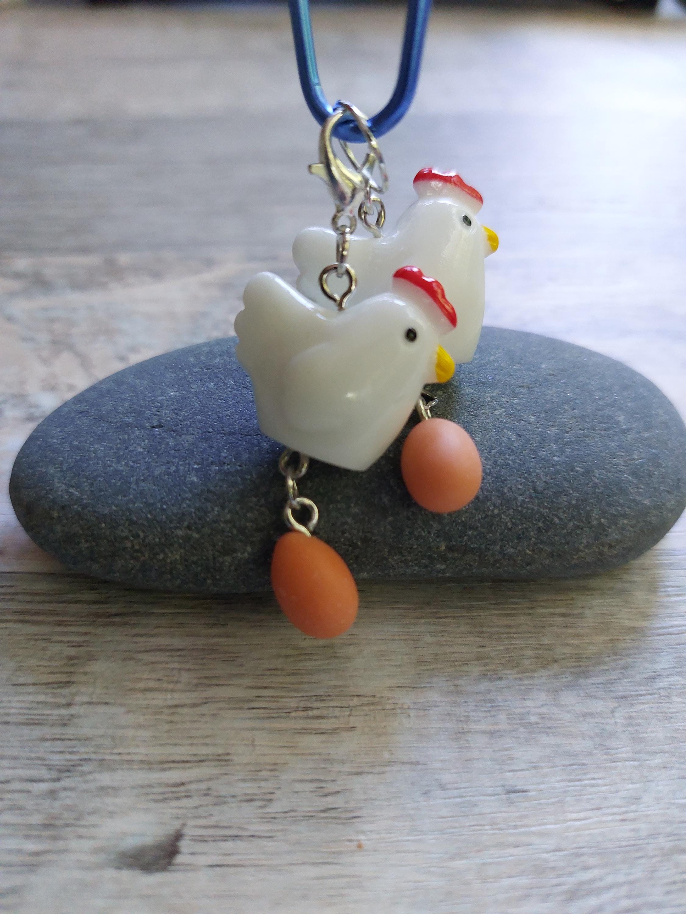 Clucky Hen & Dangly Egg Stitch Marker