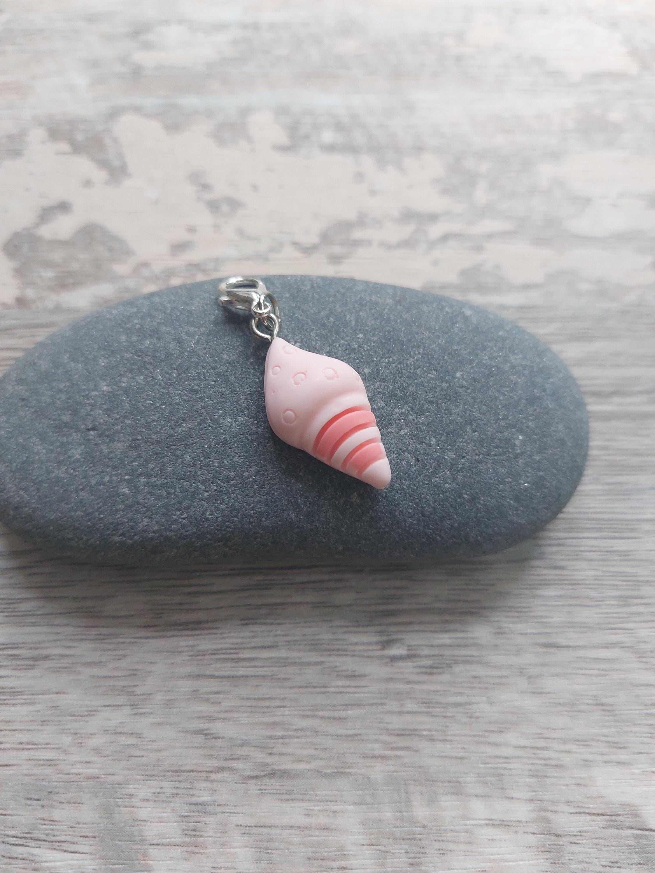 Pink Conch Shell Stitch Marker