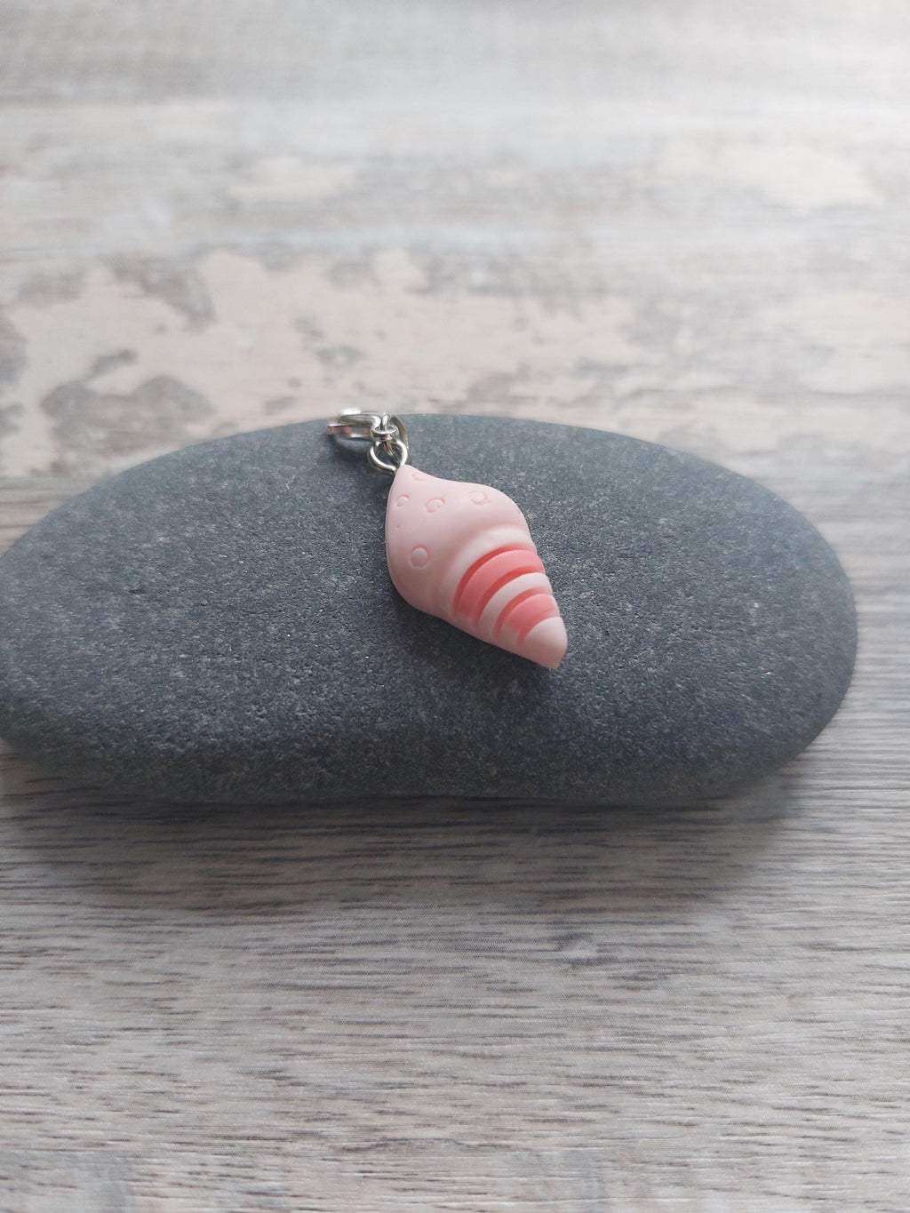 Pink Conch Shell Stitch Marker