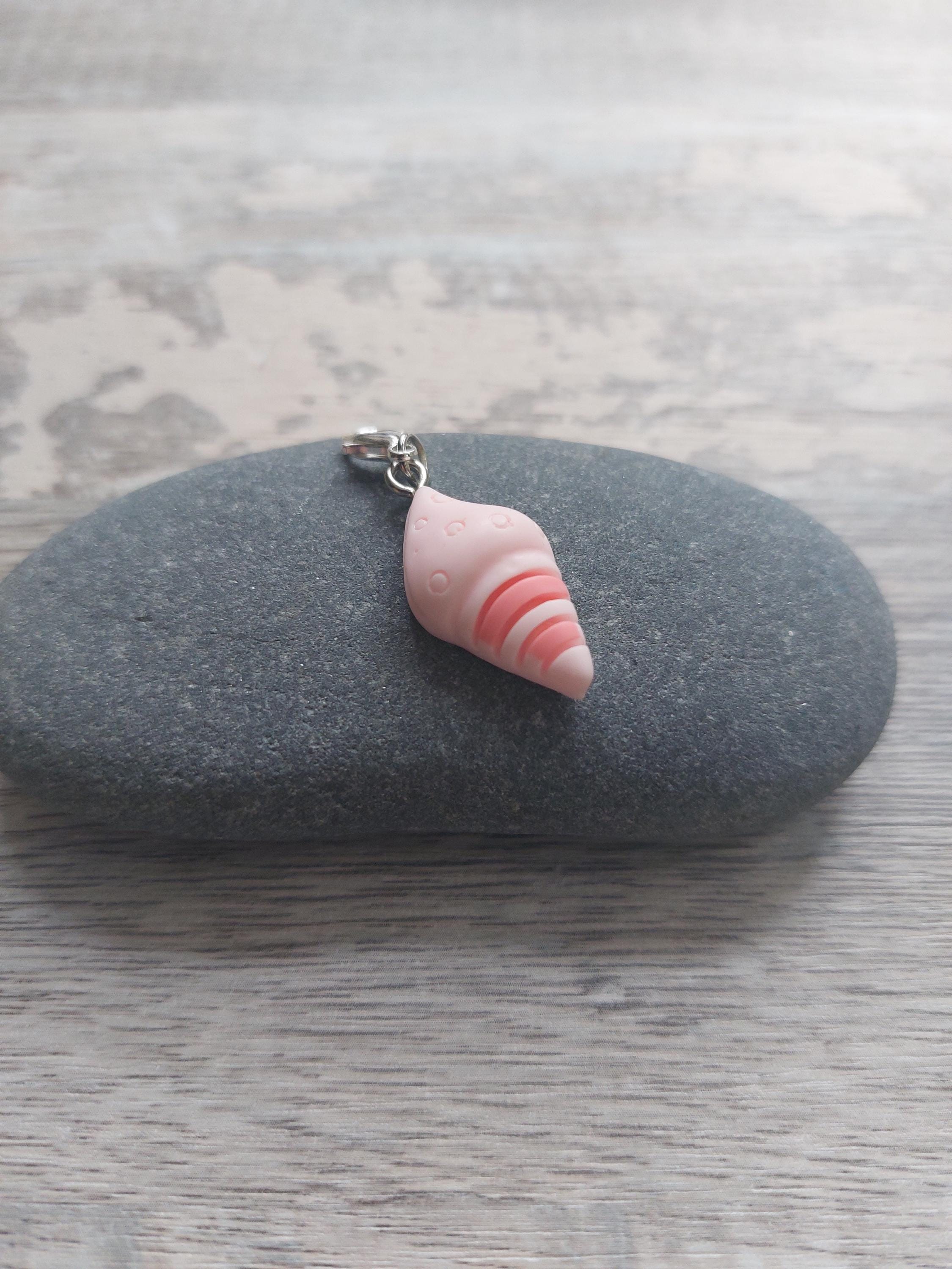 Pink Conch Shell Stitch Marker