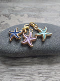 Collection of 3 Coloured Starfish Stitch Markers