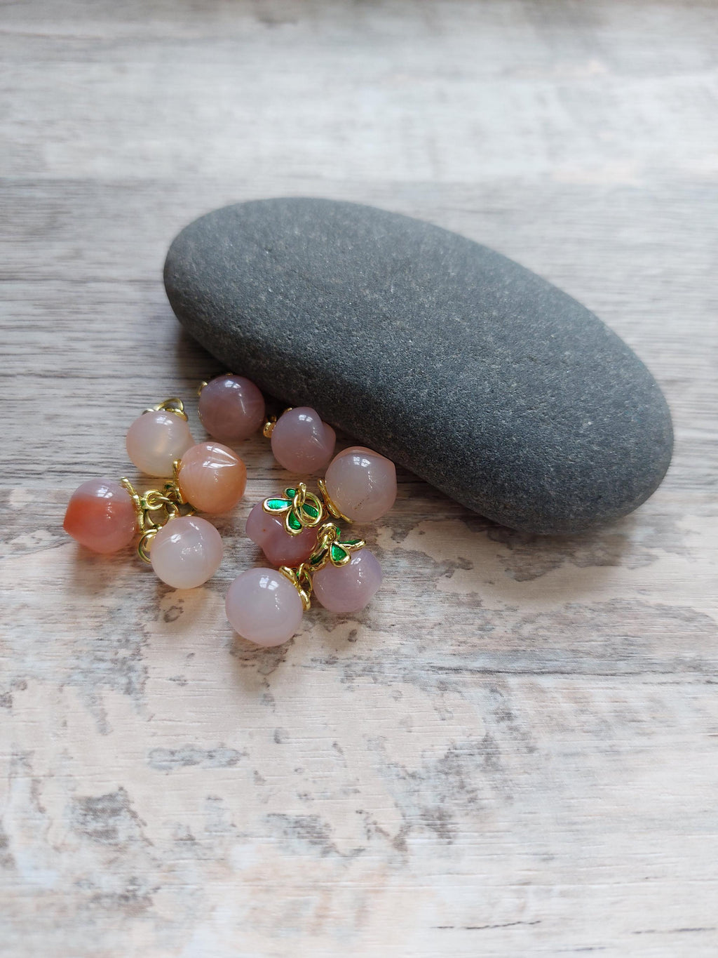 The Famous Peach Glass Stitch Marker | Knitting & Crochet Accessory | Beachy Romance-Inspired Charm