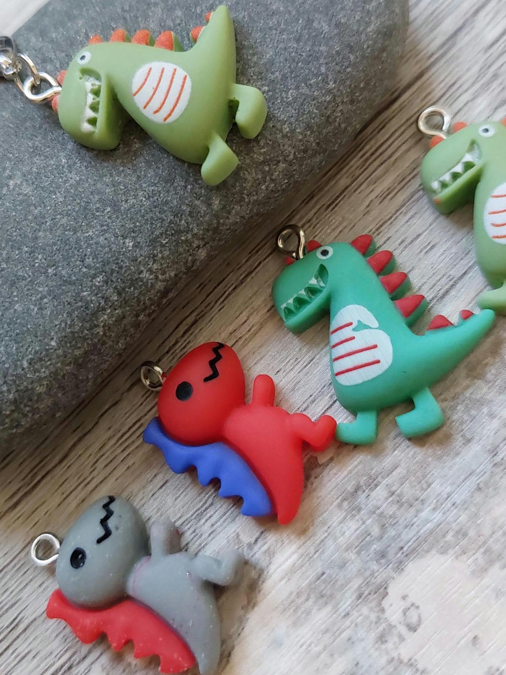 Happy Dinosaur Stitch Marker