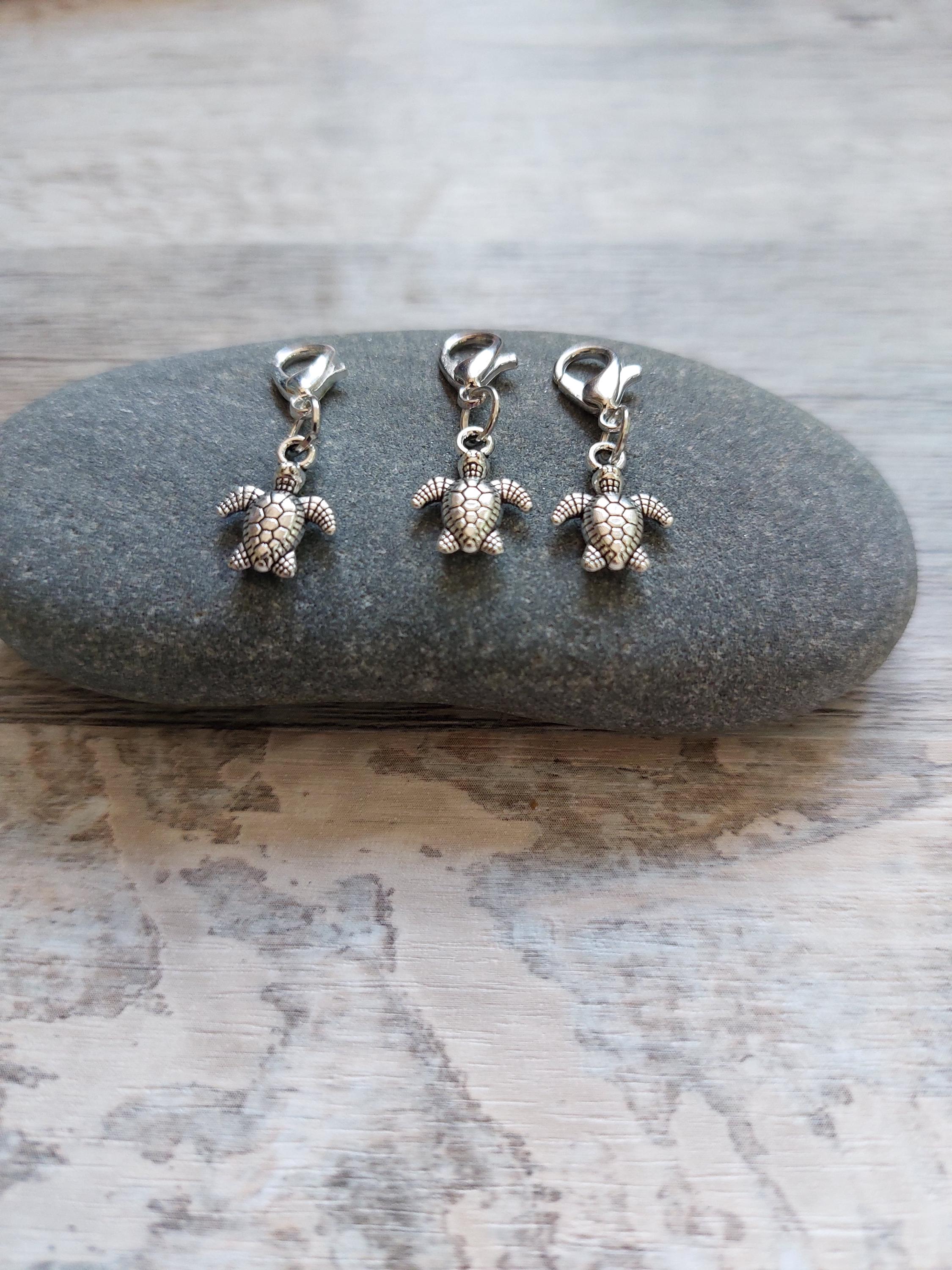 Collection of 3 Turtle Stitch Markers for Knitting and Crochet | Ocean Project Keeper Set | Knitting Notions | Yarn Accessories