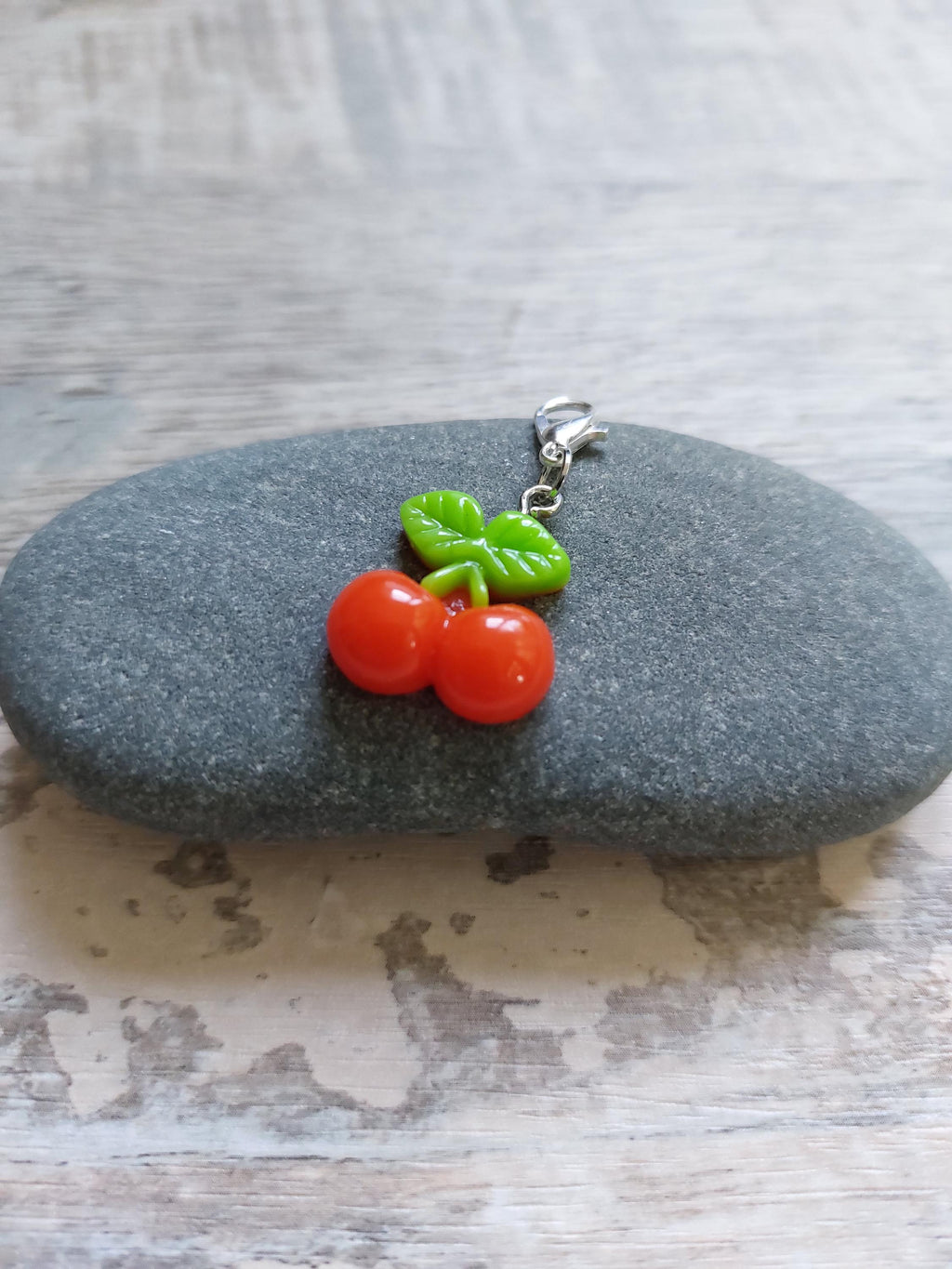 Cherry Stitch Marker for Knitting and Crochet | Bright & Cheerful | Yarn Lover Gift