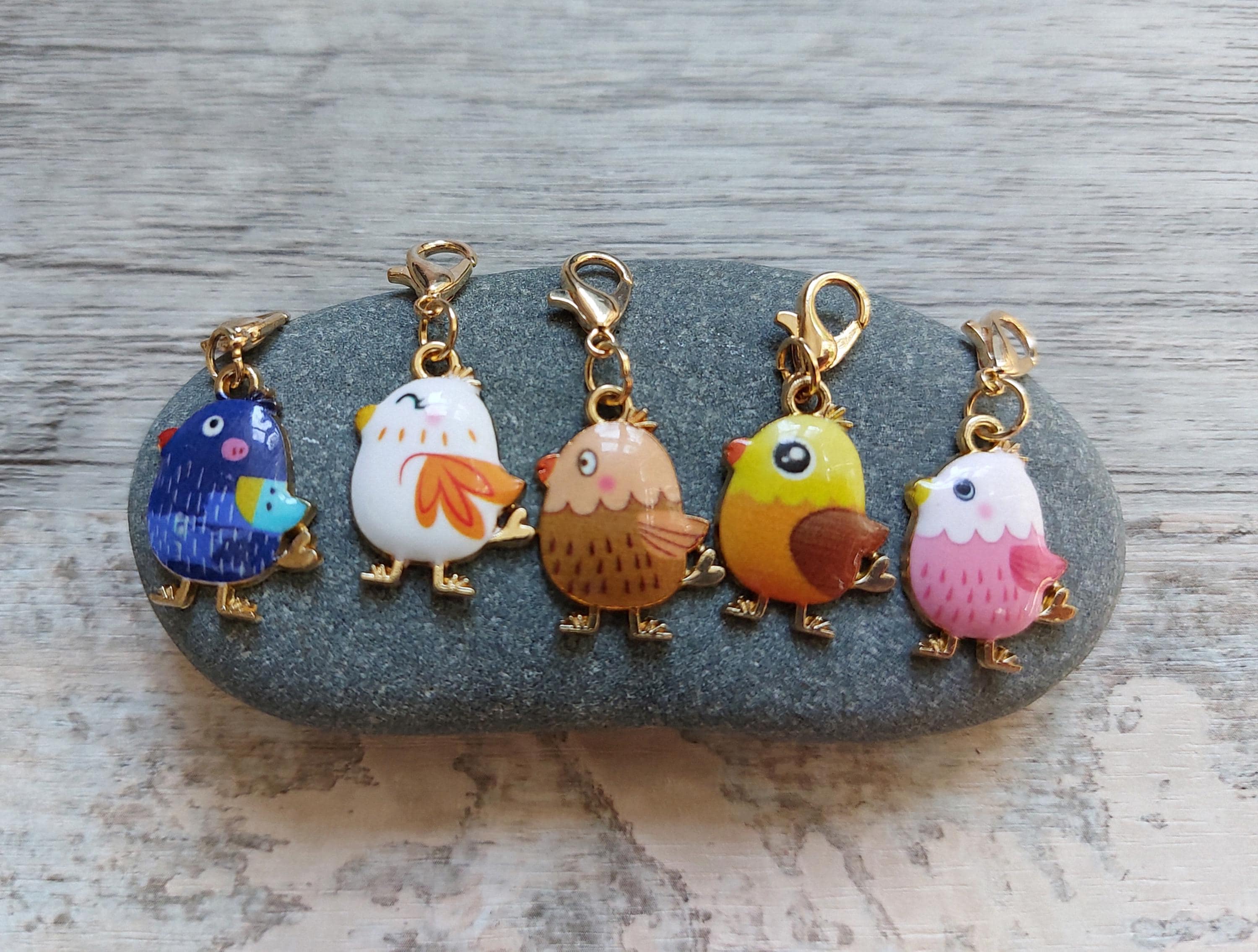 Bird Stitch Marker for Knitting & Crochet | Blue, Pink, White, Brown or Yellow Bird | Progress Keeper | Knitting Notion | Yarn Accessory