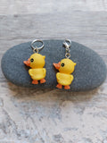 Adorable Duck Stitch Marker | Tail-Up Charm for Knitting & Crochet | Fun Yarn Project Keeper