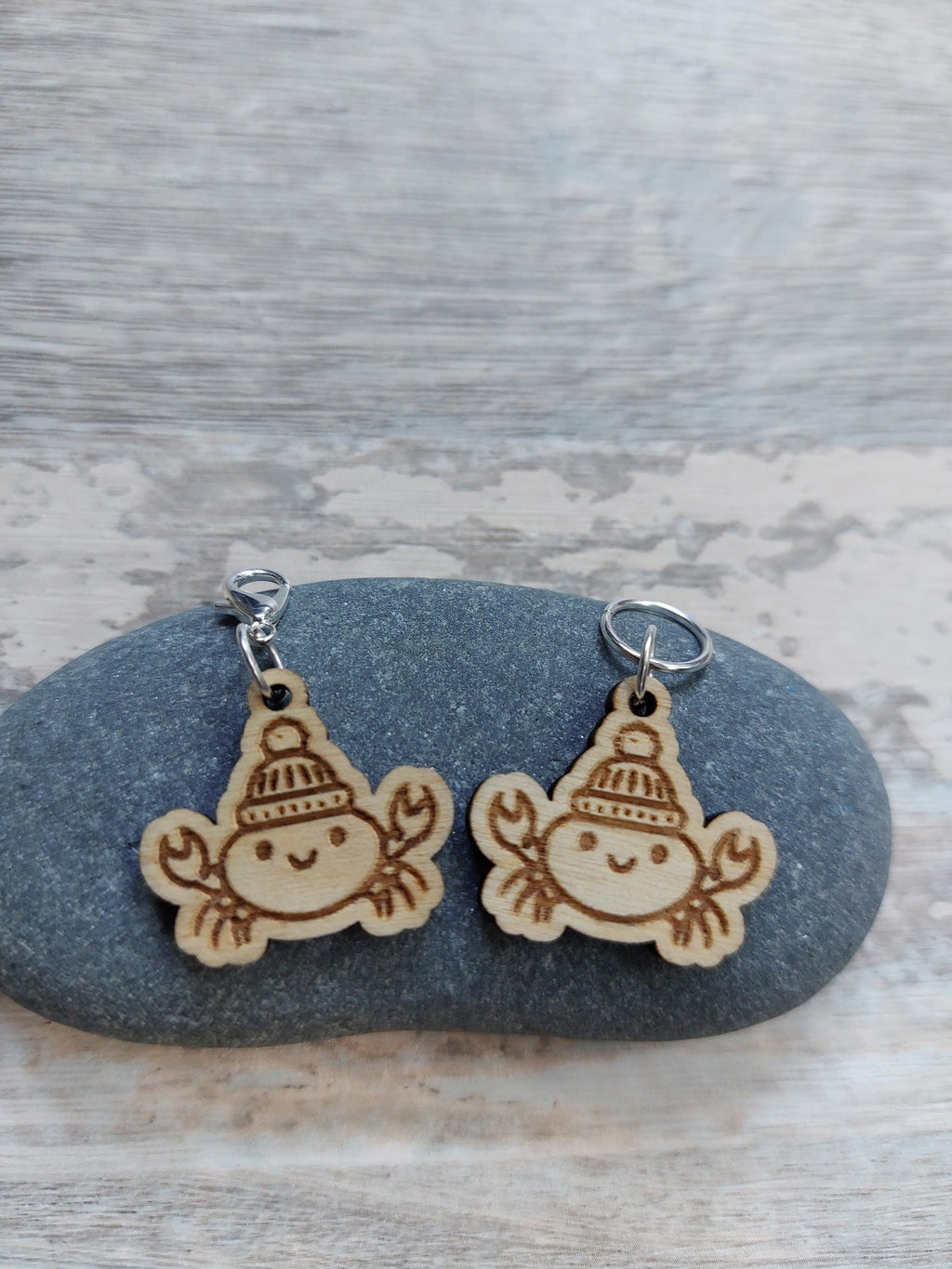 Exclusive Wooden Cosy Crab Stitch Marker