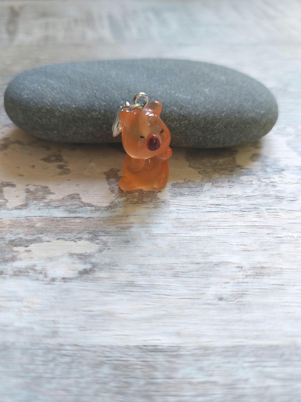 Autumn Capybara Bear Stitch Marker for Knitting & Crochet | Cute Animal Charm | Yarn Lover Gift