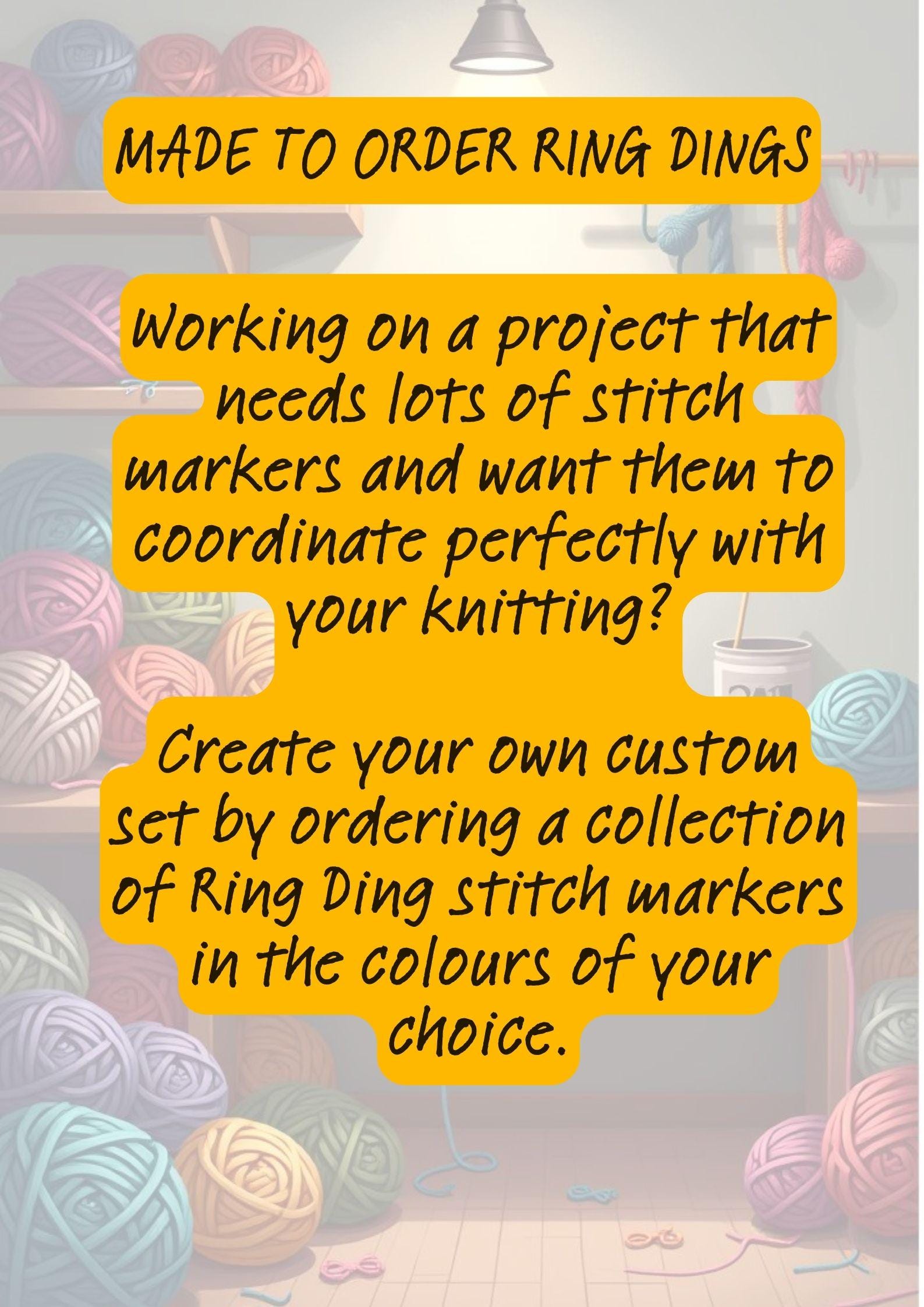 Collection of Custom Ring Ding Stitch Markers