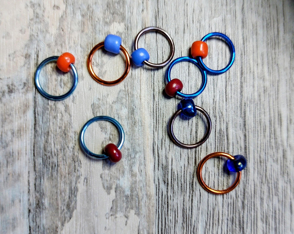 Collection of Custom Ring Ding Stitch Markers