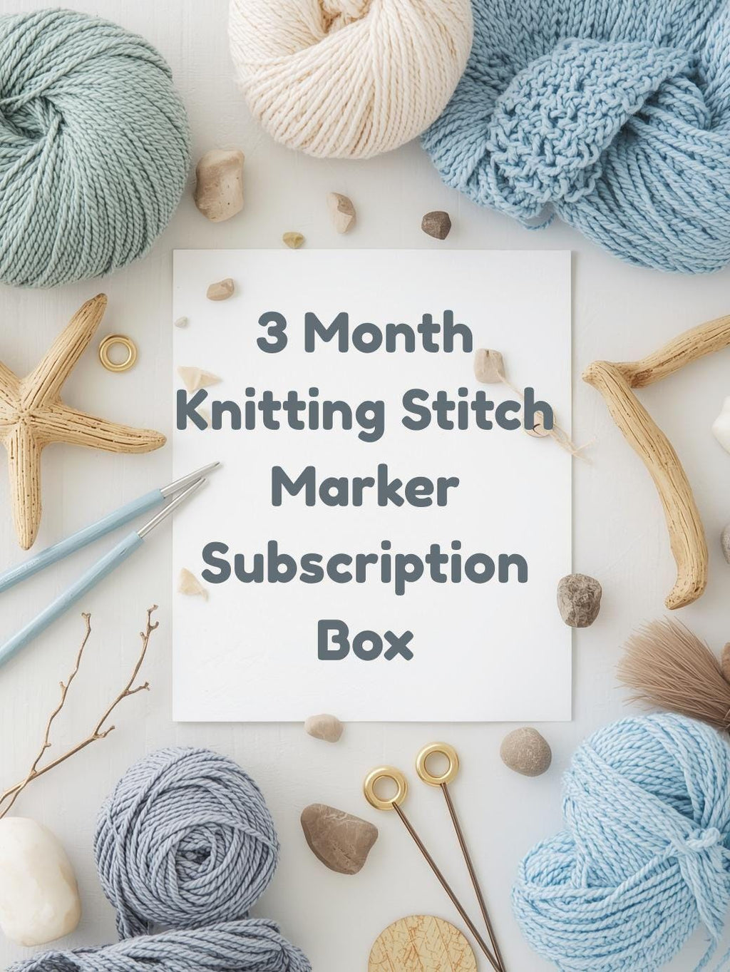 Limited Edition 3 Month Stitch Marker Subscription Box Gift Box