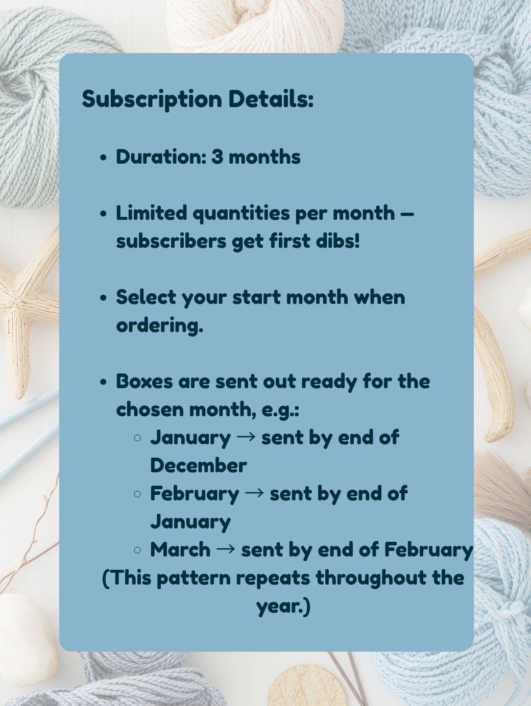 Limited Edition 3 Month Stitch Marker Subscription Box Gift Box