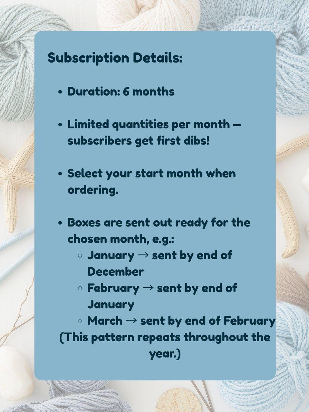 Limited Edition 6 Month Stitch Marker Subscription Box