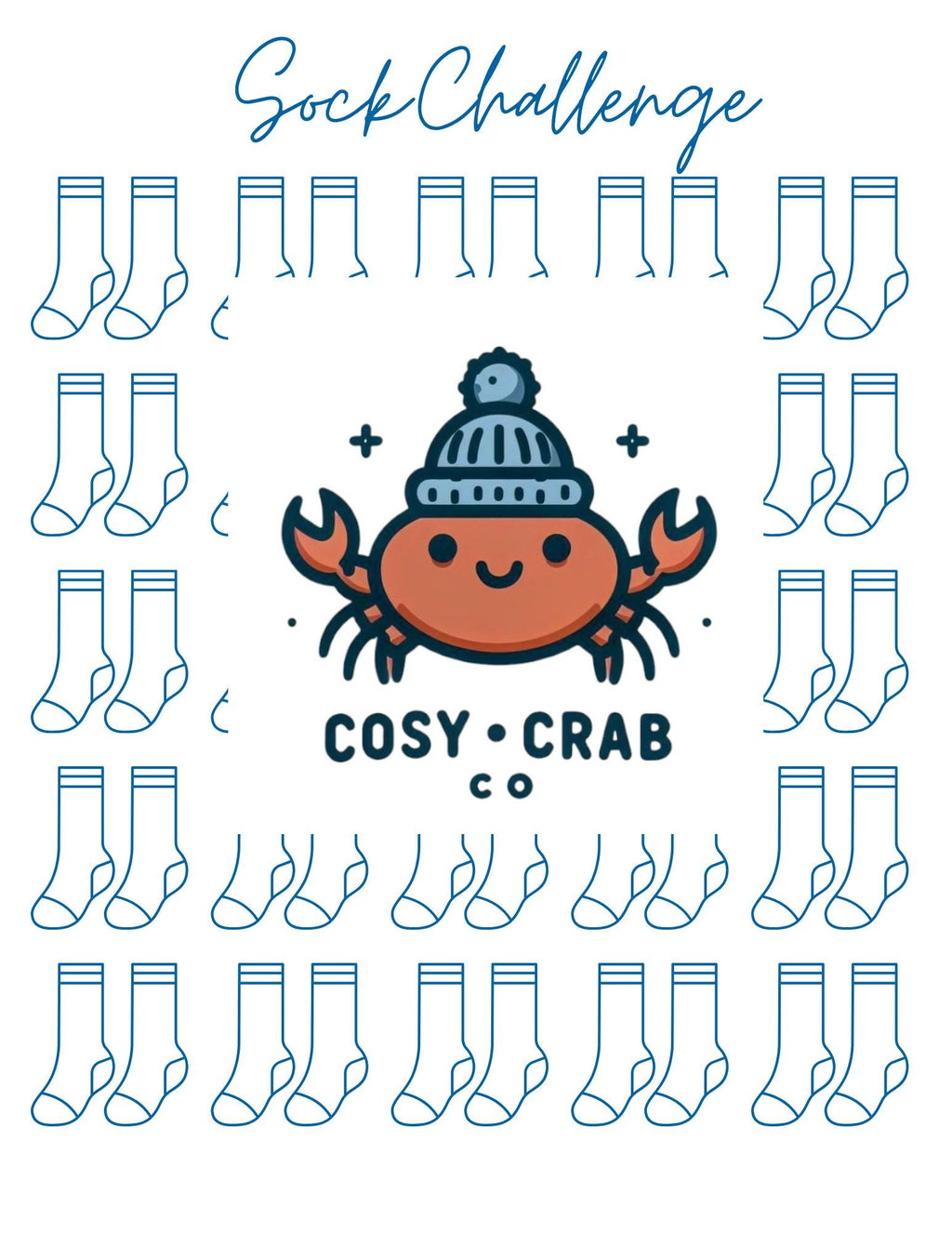Printable Sock Knitting / Crochet Tracker | Digital Download |