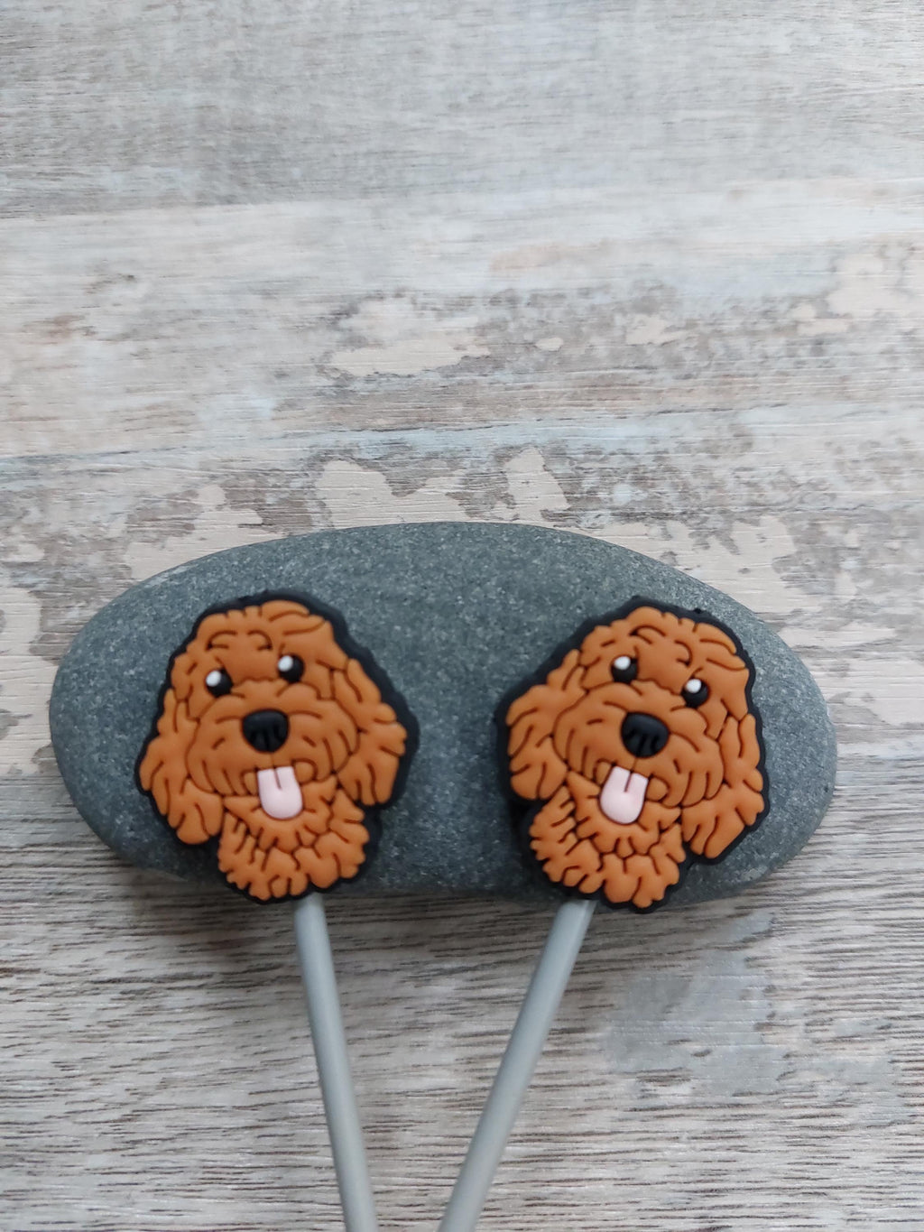 Pair of Labradoodle Stitch Stoppers