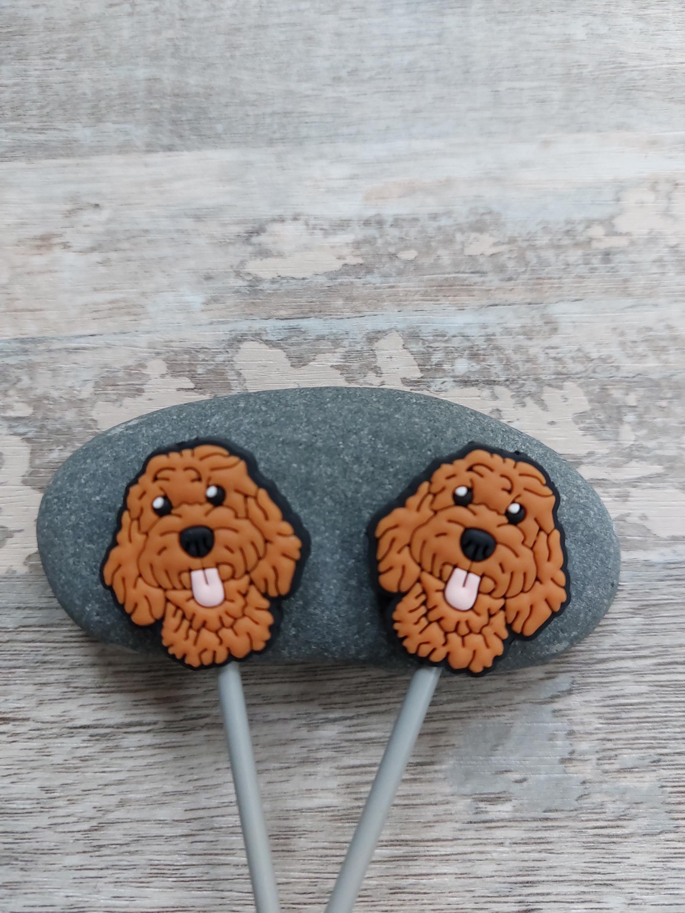 Pair of Labradoodle Stitch Stoppers