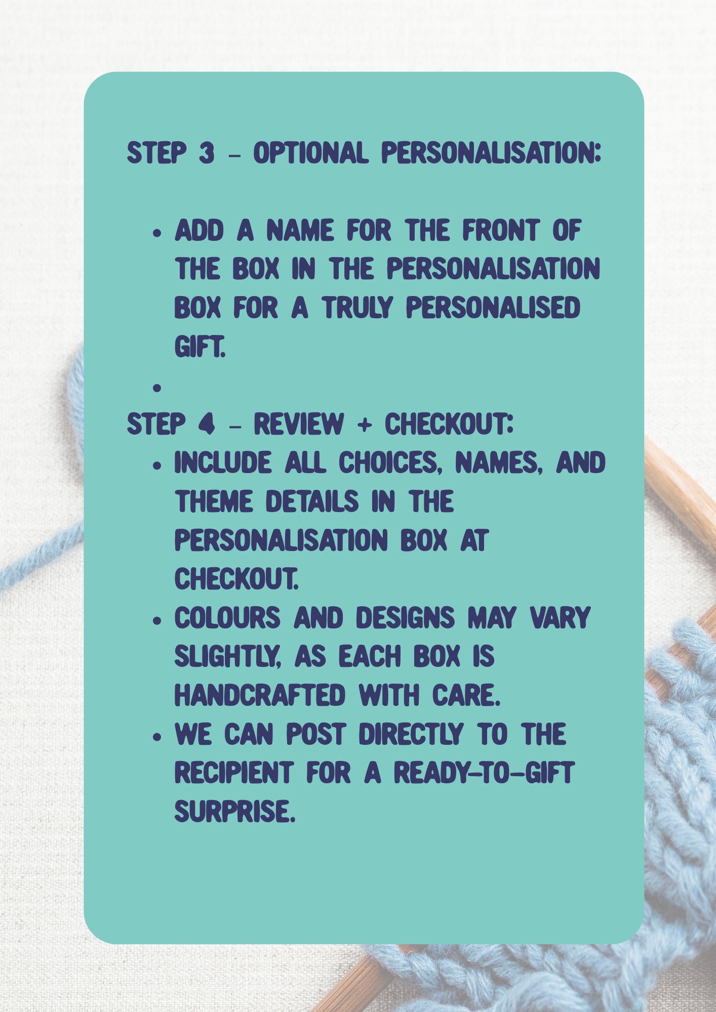Custom Knitting or Crochet Gift Box – Build Your Own Box