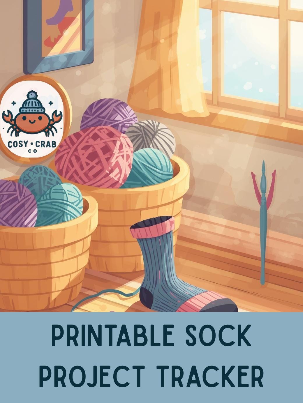 Printable Sock Knitting / Crochet Tracker | Digital Download |