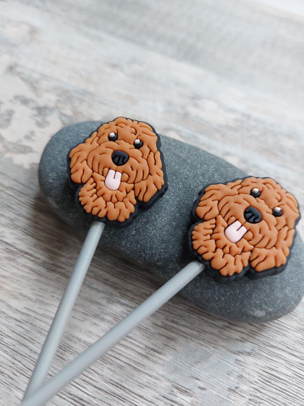 Pair of Labradoodle Stitch Stoppers
