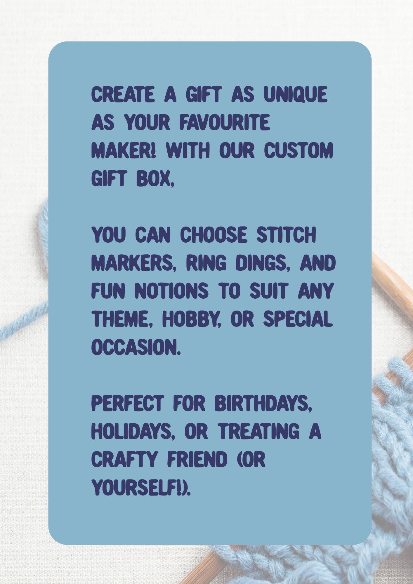 Custom Knitting or Crochet Gift Box – Build Your Own Box