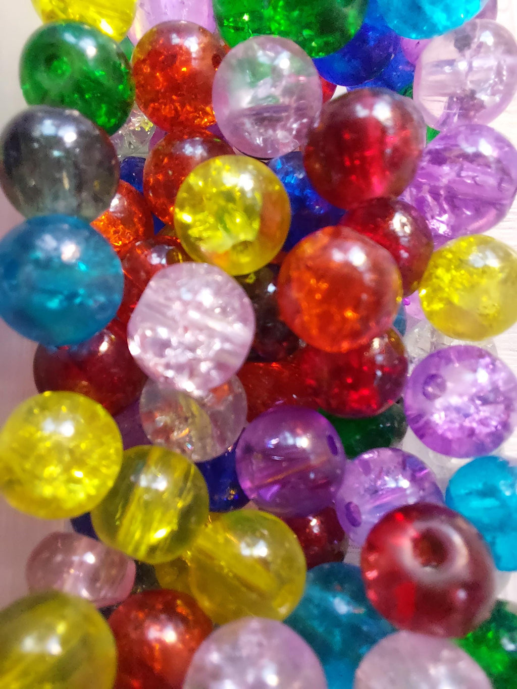 Pair of Tiny Glass Yarn Ball Stitch Markers – 2 Handmade Coloured Yarn Ball Charms – Knitting & Crochet - Gift for Knitters and Crocheters