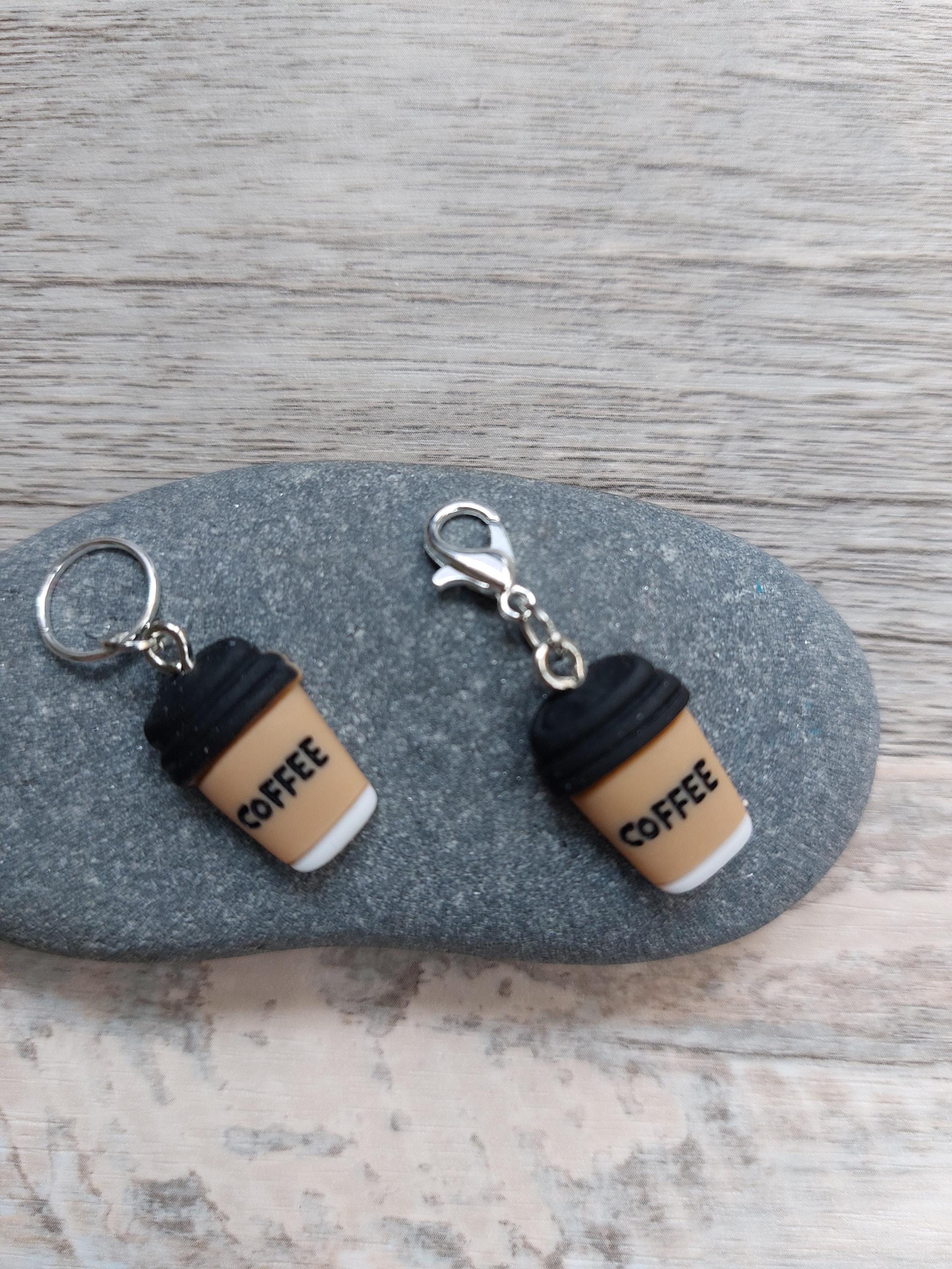 Small Resin Coffee Mug Stitch Marker