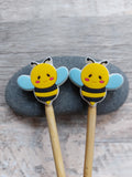 Bumble Bee Stitch Stoppers – Cute Needle Protectors – Silicone – Knitting Notions – Yarn Accessories – Point Protectors