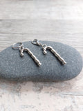 Silver Candy Cane Stitch Marker