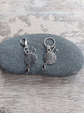 Knitting Ball and Needles Stitch Marker | Cute Knitting & Crochet Accessory | Metal Yarn Project Keeper