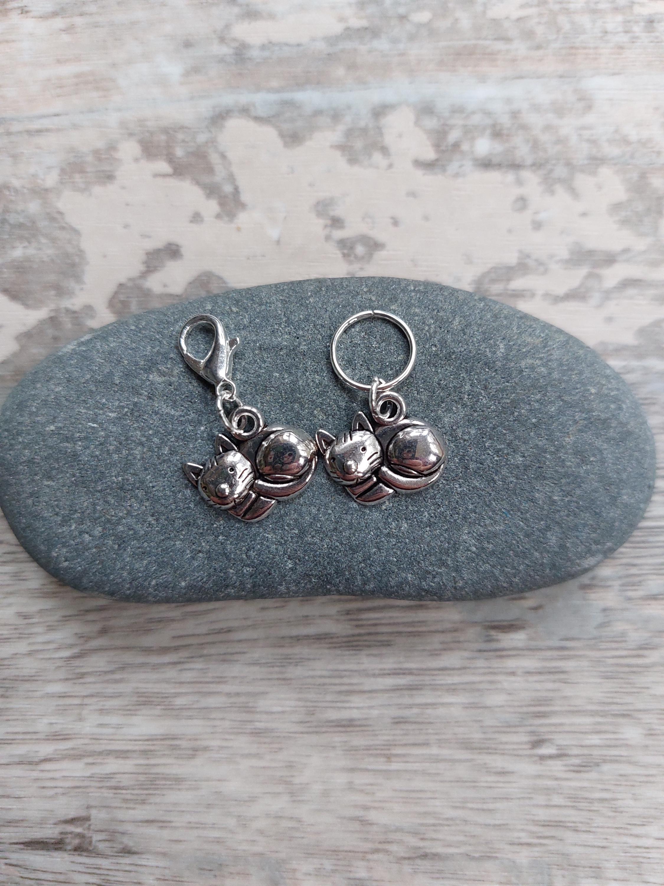 Curled Up Cat Stitch Marker