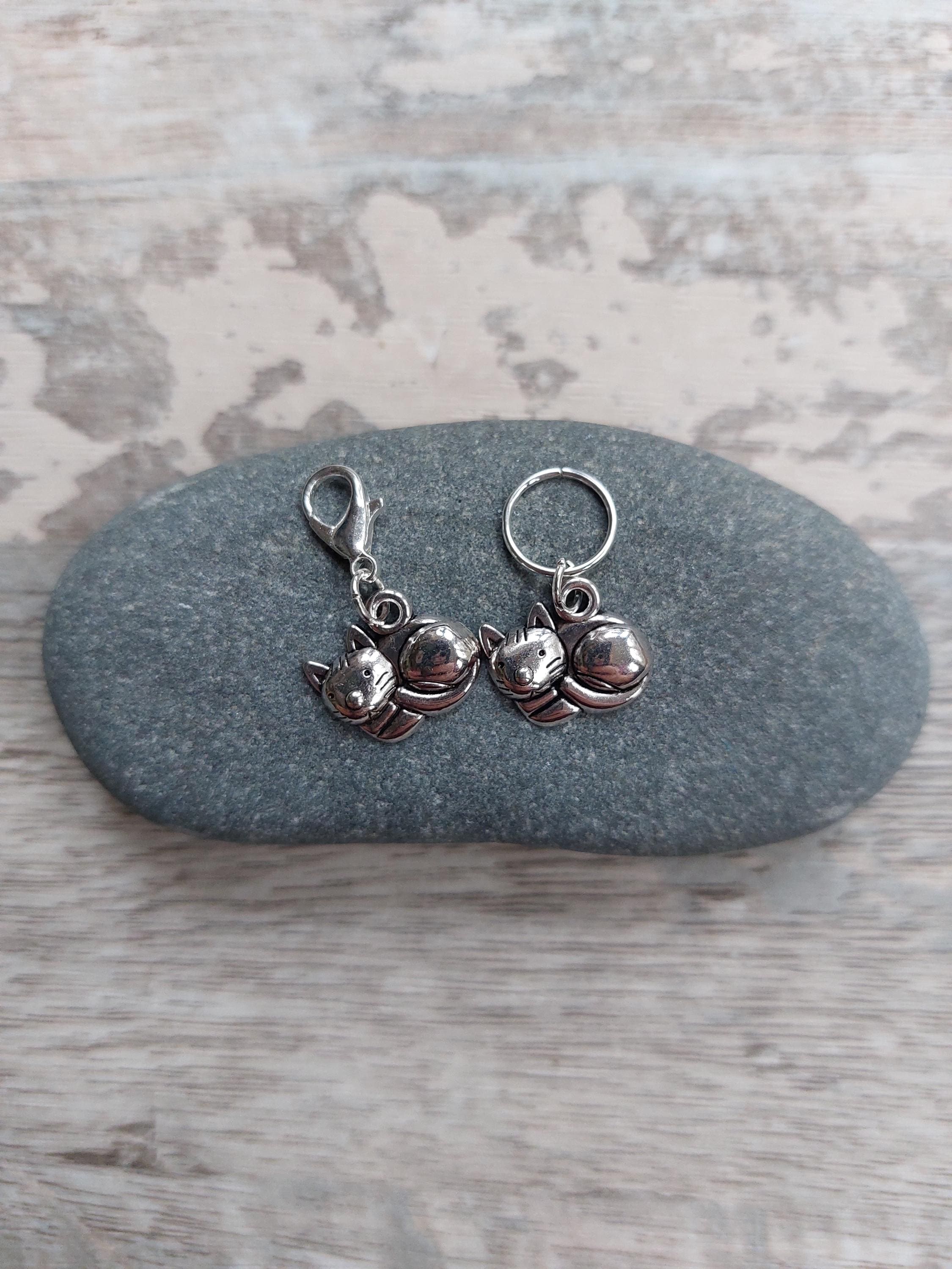 Curled Up Cat Stitch Marker