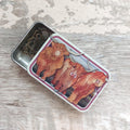 Highland Cow Mini  Notions Tin by Emma Ball